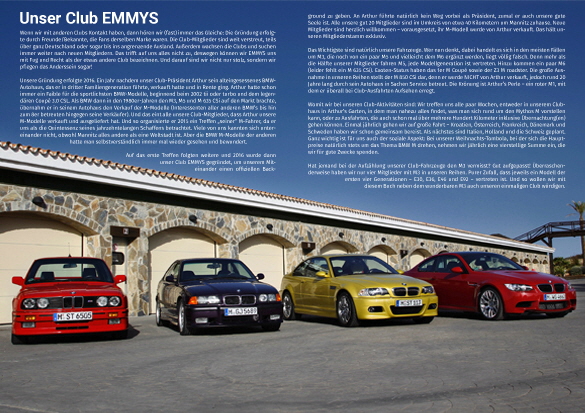 Das Clubbuch der EMMYS - mit dem BMW M3